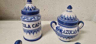 Juego de desayuno en cerámica Talaverana