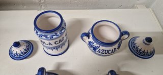 Juego de desayuno en cerámica Talaverana