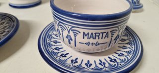 Juego de desayuno en cerámica Talaverana