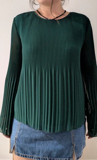 Blusa verde Stradivarius manga larga talla L