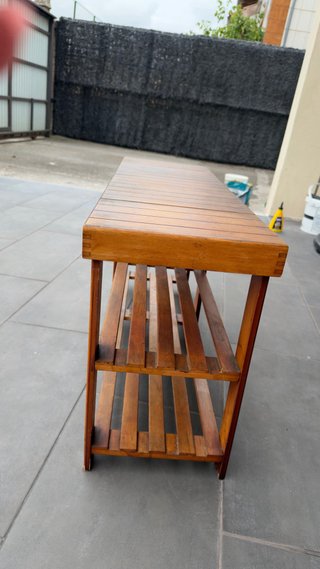 Banco zapatero de madera