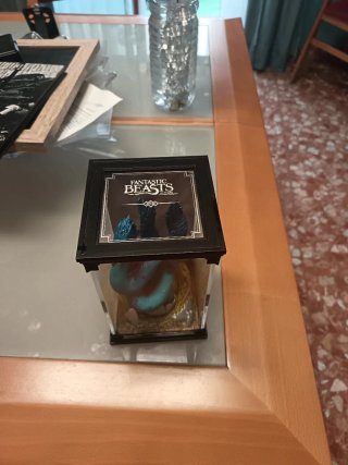 Figura Serpiente Azul con Nido y Huevos