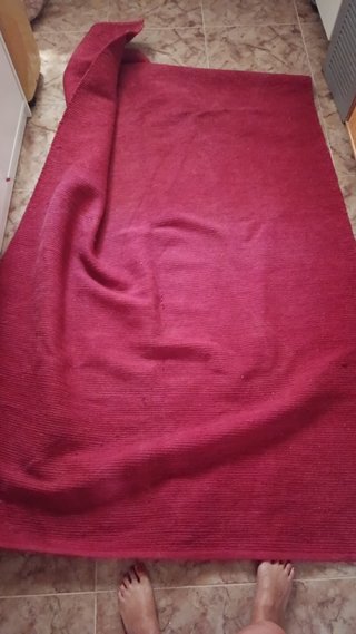 Alfombra IKEA de algodón roja