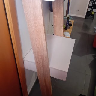 Estantería madera y blanca