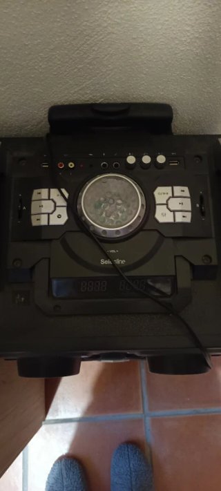Altavoz Negro y Plateado