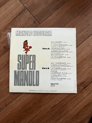Vinilo Manolo Escobar - Super Manolo