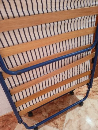 Cama Plegable con Colchón Rayas