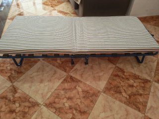 Cama Plegable con Colchón Rayas