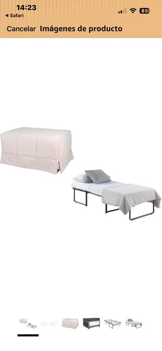 Cama Puff Plegable Quality Furniture Beige