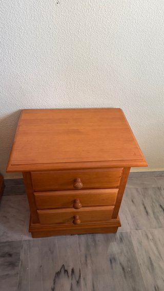 Escritorio y Silla de Madera con Cristal