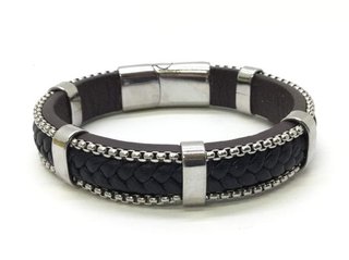 Pulsera Liska Cuero y Acero