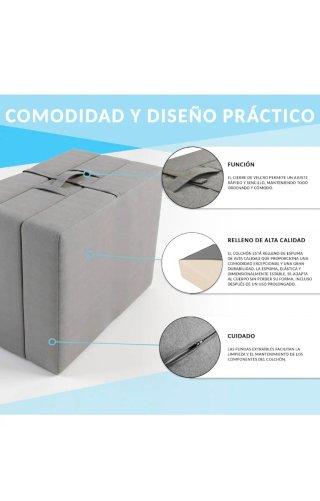 Colchón Plegable Gris