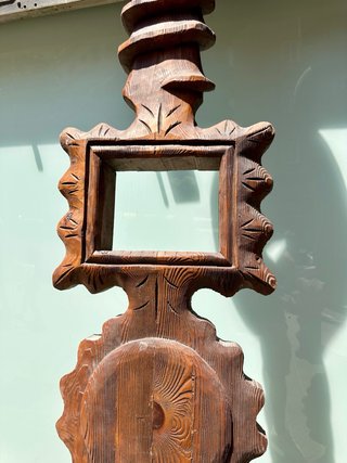 Tótem madera maciza tallada (2 unidades)