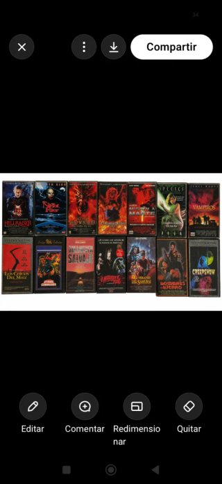 Lote 14 Películas VHS Terror/Acción