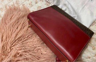 Bolso Michael Kors Auténtico Marrón y Rojo
