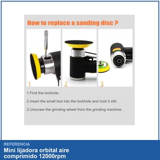 Mini lijadora orbital aire comprimido 12000rpm