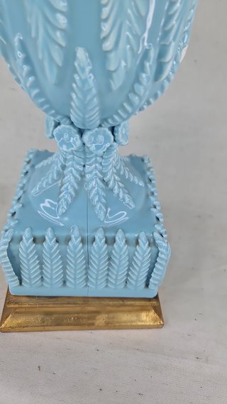 Lámpara de Mesa Cerámica Manises Azul Vintage