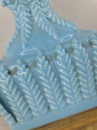 Lámpara de Mesa Cerámica Manises Azul Vintage