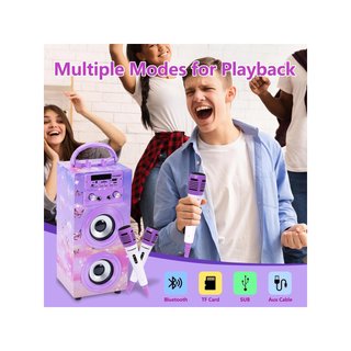 Dynasonic Modelo 18 con Luz karaoke portátil niños