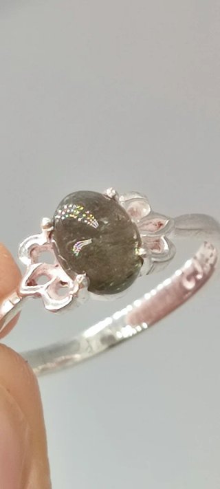 Anillo de Plata y Turmalina.