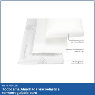 Almohada viscoelástica termorregulable para