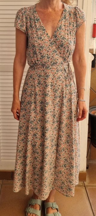 Vestido veraniego boho-chip floral