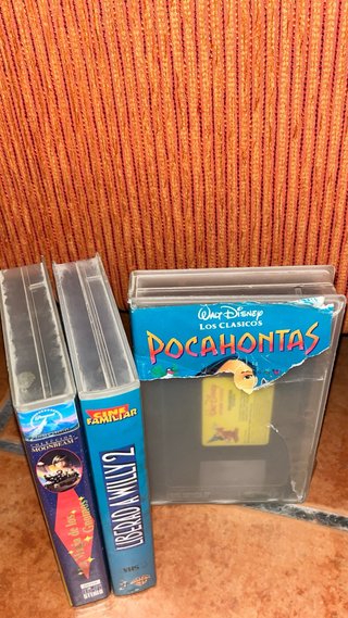 3 Películas VHS Disney Clásicos (Español)
