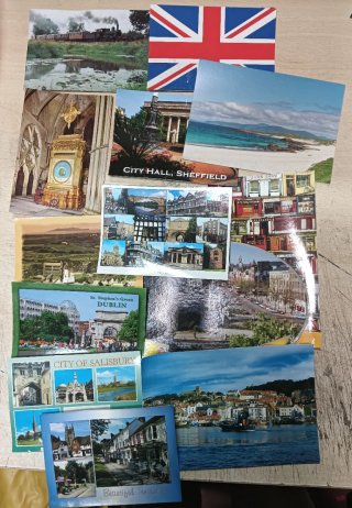 postales de Reino Unido y Dublín