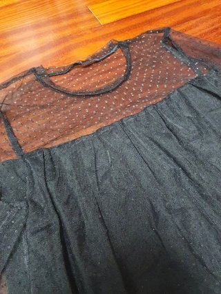 Blusa Tul Negro Talla S Banana Republic