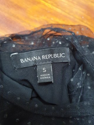 Blusa Tul Negro Talla S Banana Republic