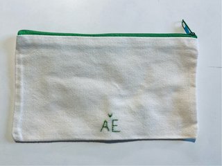Pochette ricamo a mano Happy NUOVA