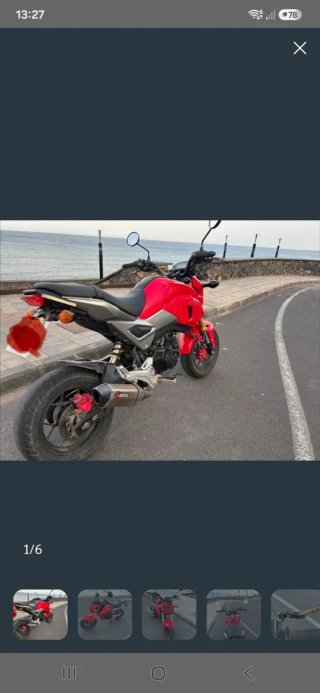 Honda MSX 125 Roja y Negra