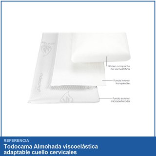 Almohada viscoelástica adaptable cuello cervicales