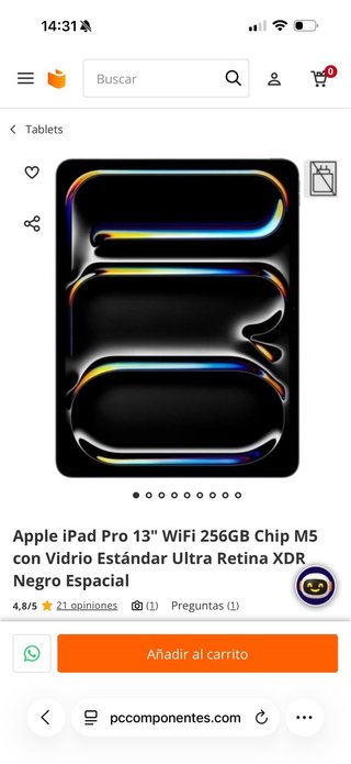 Apple iPad Pro 13 WiFi 256GB Negro Espacial