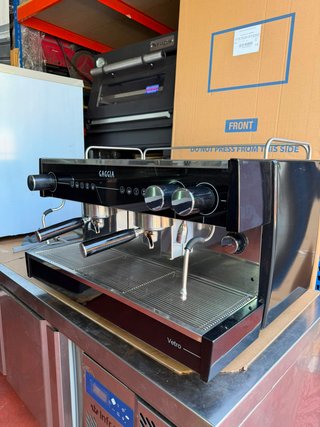 Cafetera Gaggia Vetro Negra 2 Grupos 2 MANO
