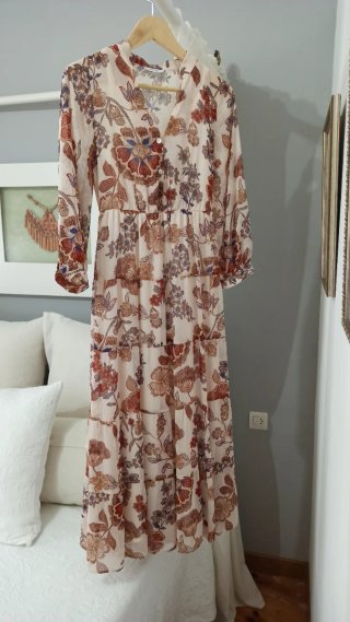 Vestido largo estampado bohemio