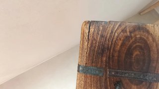 Caja estilo maleta de madera y metal