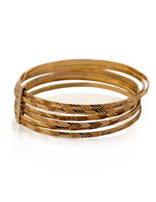 Pulsera semanario unido labrado oro 18k -ref.13565