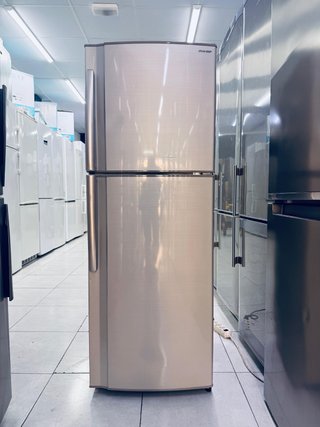 Nevera combi plateada