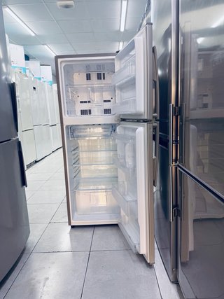 Nevera combi plateada