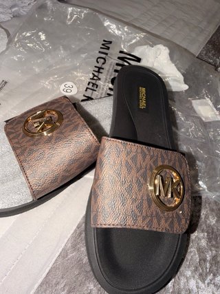 Chanclas Michael Kors Marrones Talla 39