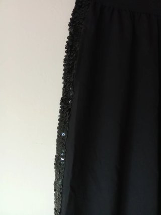 Gonna lunga nera con paillettes