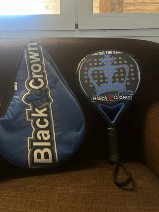 Pala de pádel Black Crown Shark + funda