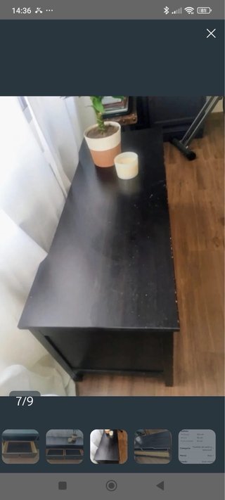 Mueble TV IKEA negro madera