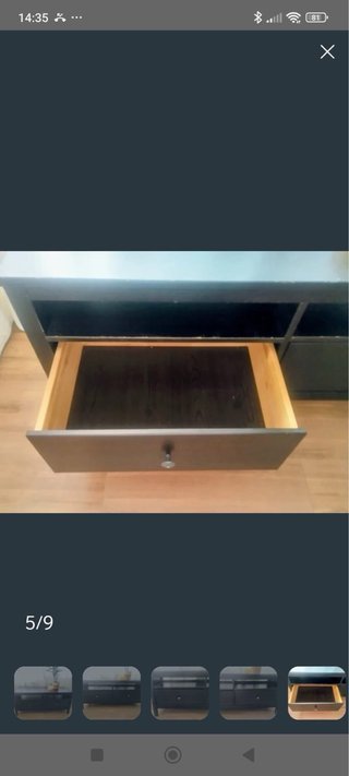 Mueble TV IKEA negro madera
