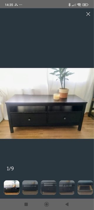 Mueble TV IKEA negro madera