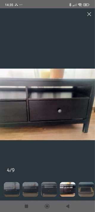 Mueble TV IKEA negro madera