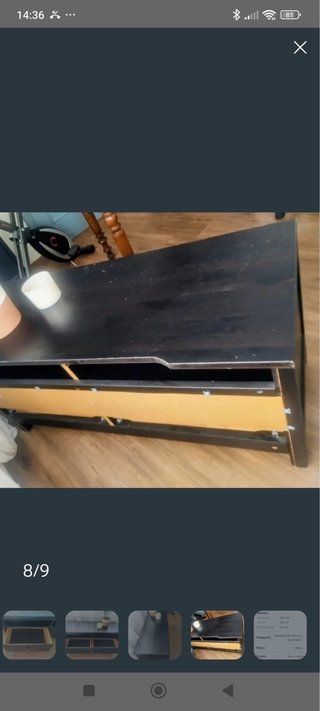 Mueble TV IKEA negro madera