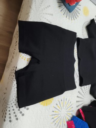 Conjunto canalé licra negro