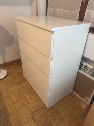Cómoda IKEA MALM 4 cajones blanca